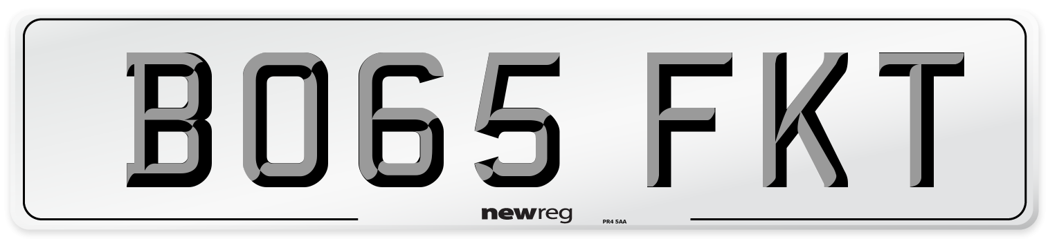 BO65 FKT Number Plate from New Reg